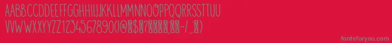 DK Visum Font – Gray Fonts on Red Background