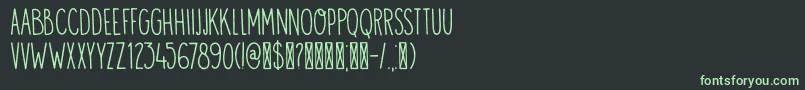 フォントDK Visum – 黒い背景に緑の文字