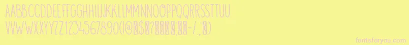 fuente DK Visum – Fuentes Rosadas Sobre Fondo Amarillo