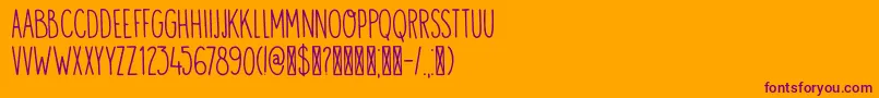 DK Visum Font – Purple Fonts on Orange Background