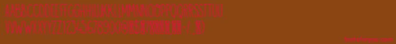 DK Visum Font – Red Fonts on Brown Background