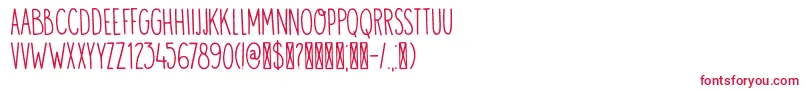 DK Visum Font – Red Fonts on White Background