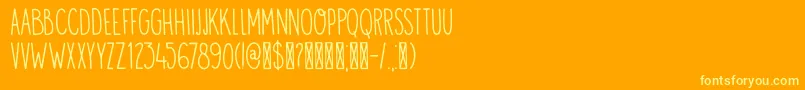 DK Visum Font – Yellow Fonts on Orange Background