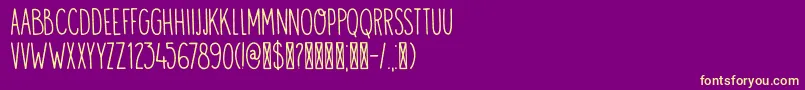 DK Visum Font – Yellow Fonts on Purple Background