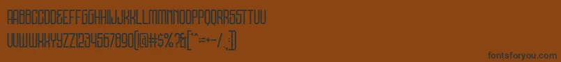 DNS Gibsons Demo-Schriftart – Schwarze Schriften auf braunem Hintergrund