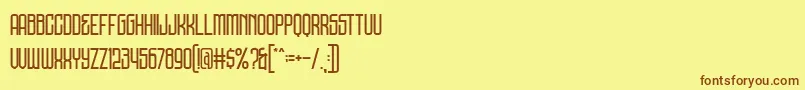 DNS Gibsons Demo Font – Brown Fonts on Yellow Background