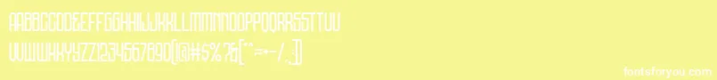 DNS Gibsons Demo Font – White Fonts on Yellow Background