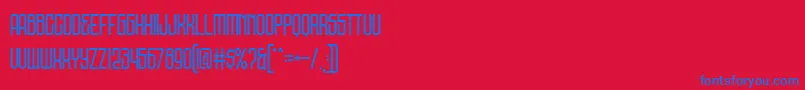 DNS Gibsons Demo Font – Blue Fonts on Red Background