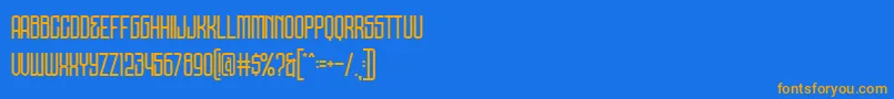 fuente DNS Gibsons Demo – Fuentes Naranjas Sobre Fondo Azul