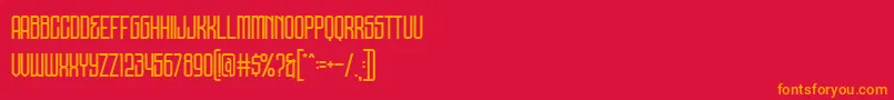 DNS Gibsons Demo Font – Orange Fonts on Red Background