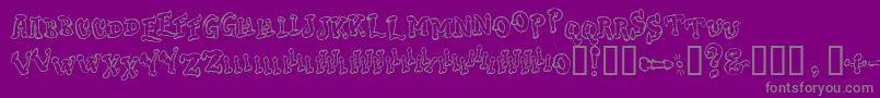 DOC     -Schriftart – Graue Schriften auf violettem Hintergrund