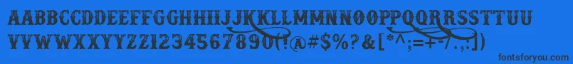docktrin Font – Black Fonts on Blue Background