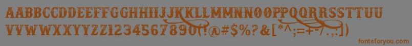 docktrin Font – Brown Fonts on Gray Background