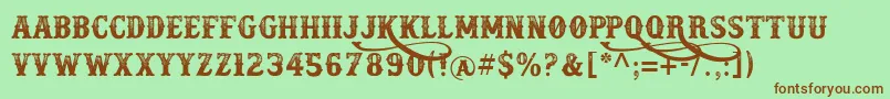 docktrin Font – Brown Fonts on Green Background