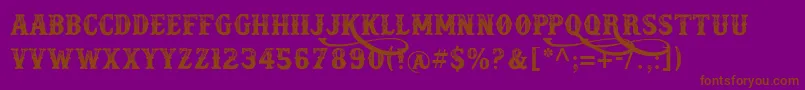 docktrin Font – Brown Fonts on Purple Background