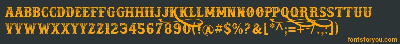 docktrin Font – Orange Fonts on Black Background