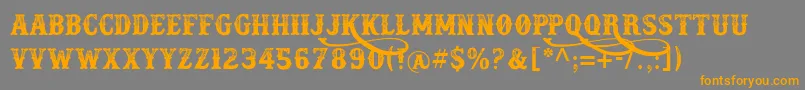 docktrin Font – Orange Fonts on Gray Background