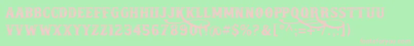 docktrin Font – Pink Fonts on Green Background