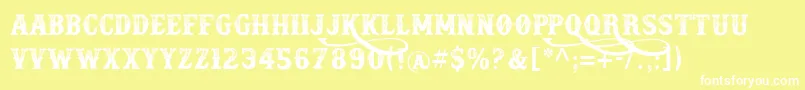 docktrin Font – White Fonts on Yellow Background