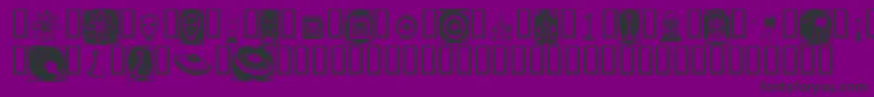 Шрифт DOCNB    – чёрные шрифты на фиолетовом фоне