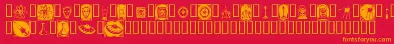 DOCNB    Font – Orange Fonts on Red Background