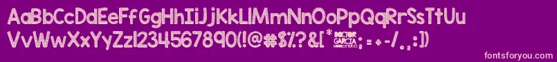 Doctor Garcia Font – Pink Fonts on Purple Background