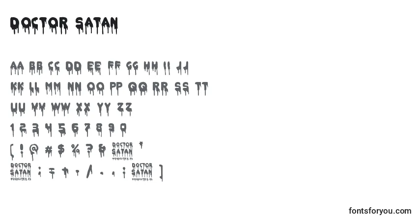Fuente Doctor Satan - alfabeto, números, caracteres especiales