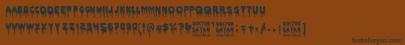 Шрифт Doctor Satan – чёрные шрифты на коричневом фоне