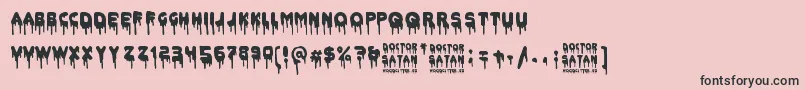 Doctor Satan Font – Black Fonts on Pink Background