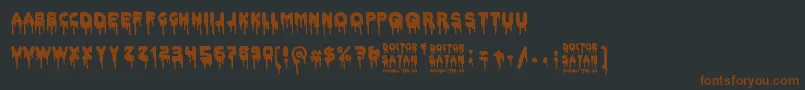 Doctor Satan Font – Brown Fonts on Black Background