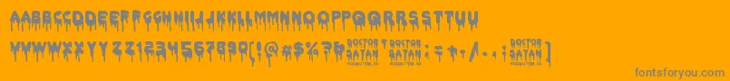 Doctor Satan Font – Gray Fonts on Orange Background