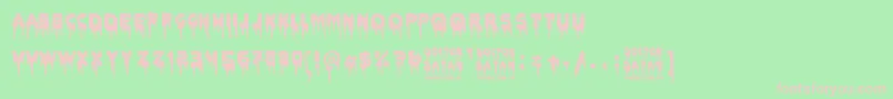 Doctor Satan Font – Pink Fonts on Green Background