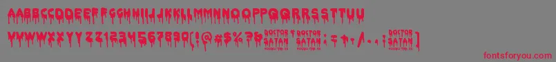 Doctor Satan Font – Red Fonts on Gray Background