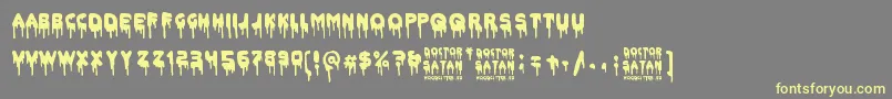 Doctor Satan Font – Yellow Fonts on Gray Background