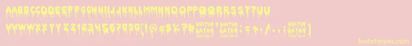 Doctor Satan Font – Yellow Fonts on Pink Background