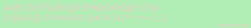 Doctor VIsta Font – Pink Fonts on Green Background