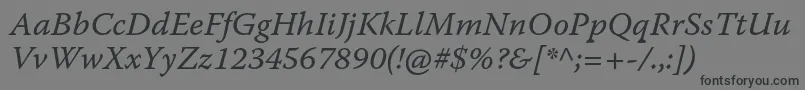 More about WarnockproItcapt Font WarnockproItcapt Font – Black Fonts on Gray Background
