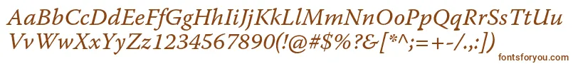 WarnockproItcapt Font – Brown Fonts on White Background