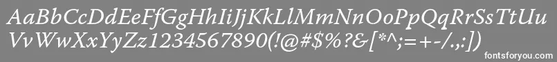 WarnockproItcapt Font – White Fonts on Gray Background