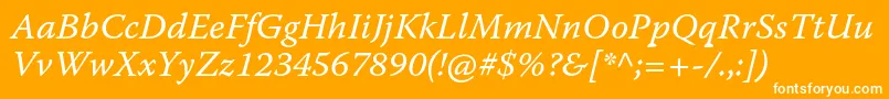 WarnockproItcapt Font – White Fonts on Orange Background
