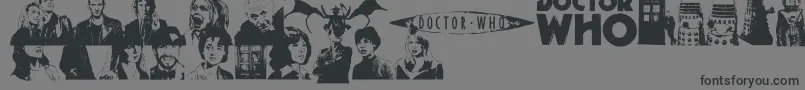 Шрифт DOCWHO – чёрные шрифты на сером фоне