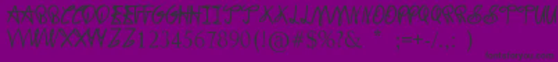 フォントDodger Gear – 紫の背景に黒い文字