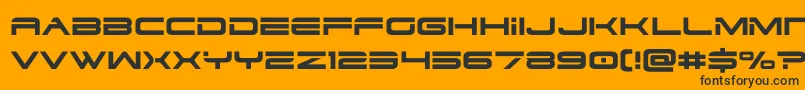dodger3 1 Font – Black Fonts on Orange Background