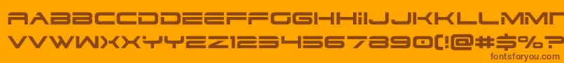dodger3 1 Font – Brown Fonts on Orange Background