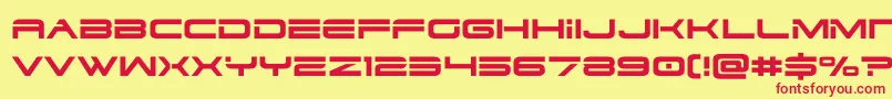 dodger3 1 Font – Red Fonts on Yellow Background