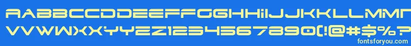 dodger3 1 Font – Yellow Fonts on Blue Background