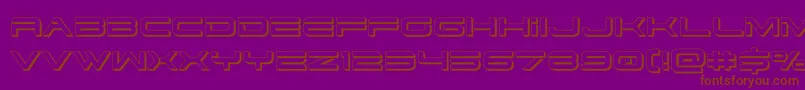 dodger3 13d Font – Brown Fonts on Purple Background