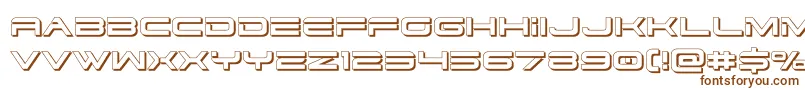 dodger3 13d Font – Brown Fonts on White Background