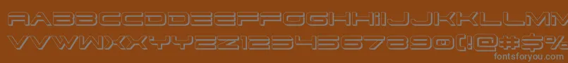 フォントdodger3 13d – 茶色の背景に灰色の文字