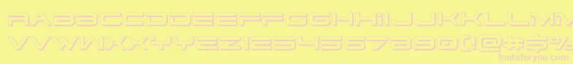 フォントdodger3 13d – ピンクのフォント、黄色の背景